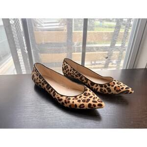 Marc Fisher Leopard Print Calf Hair Pointed Toe Flats Women’s Size 7.5M Shoes